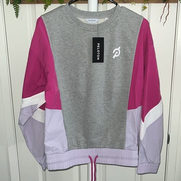 Peloton Chic Fabric Mix Pullover, Size Medium - Picture 5 of 7